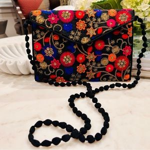 Embroidered Clutch & Crossbody - New, Ultra Lightweight! Vibrant Statement Piece
